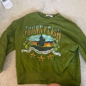 Daydreamer Green Graphic Crewneck Sweater
